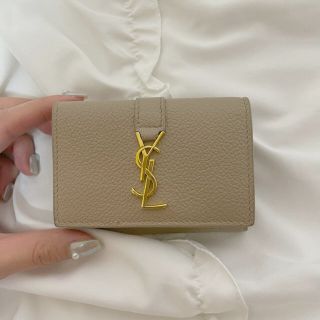 YSL  サンローラン　オリガミ　タイニーウォレット(グレインレザー)財布