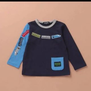 クレードスコープ(kladskap)の新品！クレードスコープ♡電車ロンT 100(Tシャツ/カットソー)