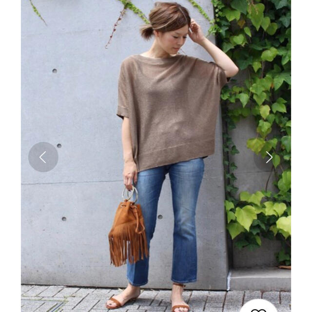 DEUXIEME CLASSE - 美品✨ドゥーズィエムクラス Linen ポンチョ 麻 サマーニット プルオーバー