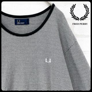 フレッドペリー(FRED PERRY)の【希少デザイン】フレッドペリー リンガー 七分 Tシャツ ボーダー ワンポイント(Tシャツ/カットソー(七分/長袖))