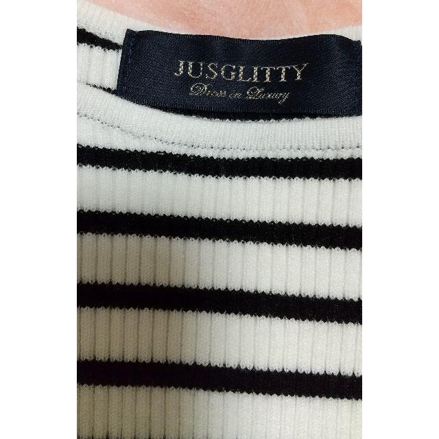 JUSGLITTY(ジャスグリッティー)のJUSGLITTY ボーダーニット レディースのトップス(ニット/セーター)の商品写真