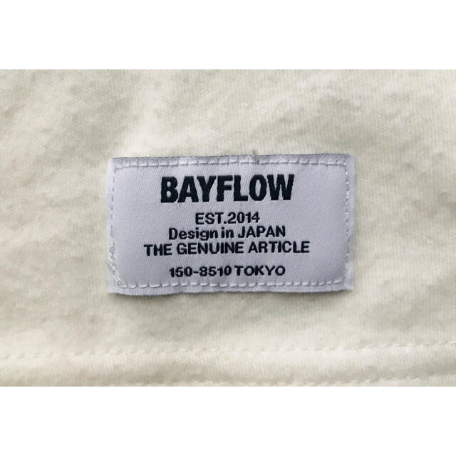 BAYFLOW(ベイフロー)のベイフロー　長袖カットソー　白　ハイネック　Lサイズ メンズのトップス(Tシャツ/カットソー(七分/長袖))の商品写真