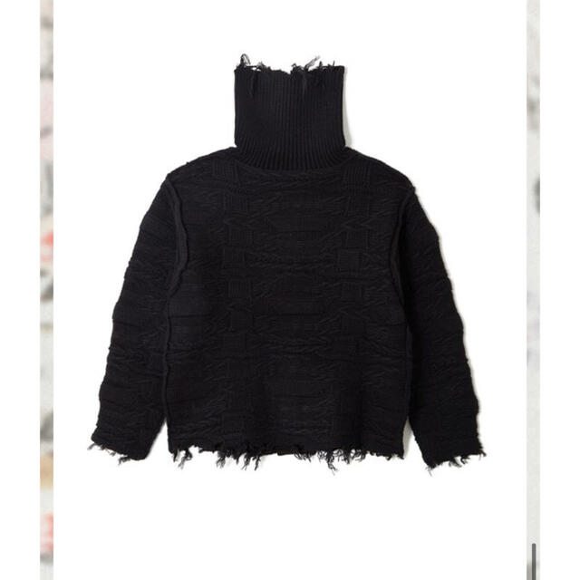 perverze Wave Collar Crash Knit / Black