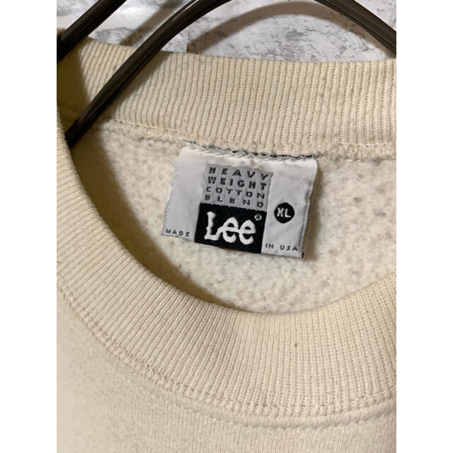 Lee(リー)の【輸入古着】リー　90s    アメリカ製　オフホワイト　トレーナー　US/XL メンズのトップス(スウェット)の商品写真