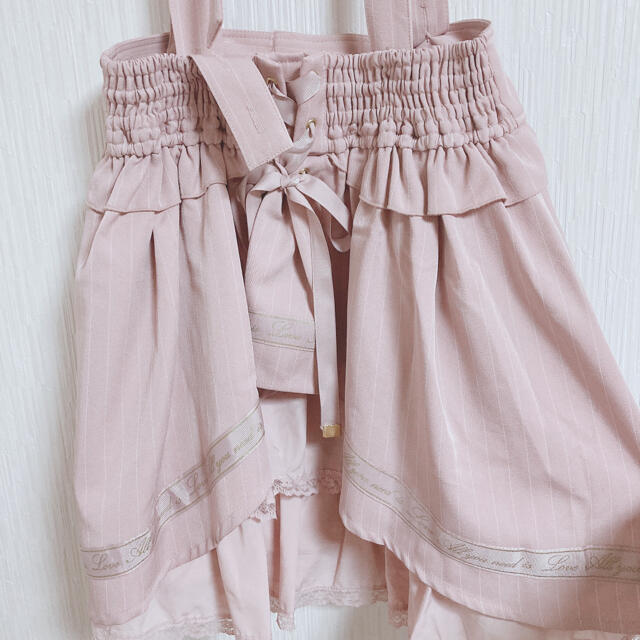 LIZ LISA(リズリサ)のリズリサ ピンストライプサスペンダースカート レディースのスカート(ミニスカート)の商品写真