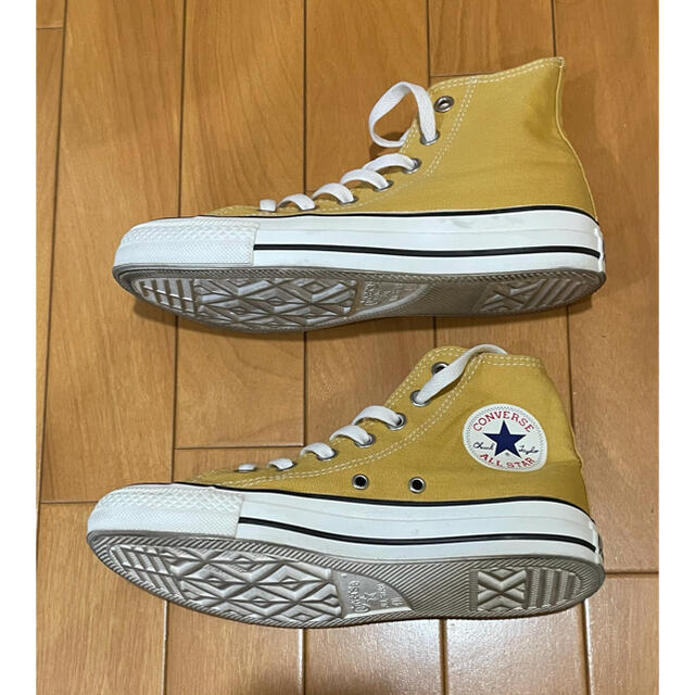 CONVERSE(コンバース)の【専用】CONVERSE オールスター ウォッシュドキャンバス ＨＩ　ゴールド レディースの靴/シューズ(スニーカー)の商品写真