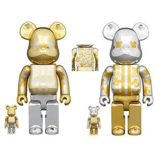 メディコムトイ(MEDICOM TOY)のBE@RBRICK はっぴ東京 金/銀メッキ 100&400% (フィギュア)