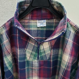 ペンドルトン(PENDLETON)のマドラスチェックプルオーバーアノラックシャツ　古着　made in USA(シャツ)