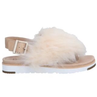 アグ(UGG)のUGG アグ ファーサンダル  サンド 23cm 新品！(サンダル)