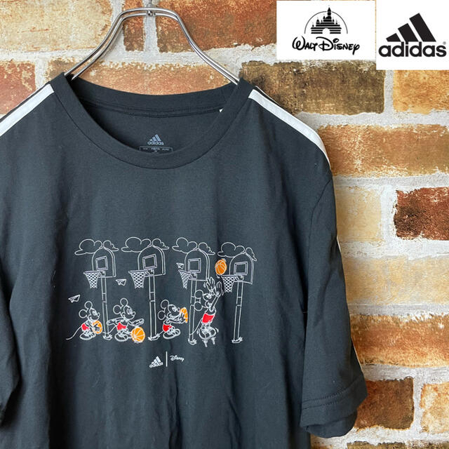 Disney(ディズニー)のDisney adidas コラボ　Ｔシャツ　メンズＬサイズ メンズのトップス(Tシャツ/カットソー(半袖/袖なし))の商品写真