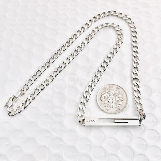 超美品】GUCCI ラージ カットアウトG ネックレス 喜平 シルバー925