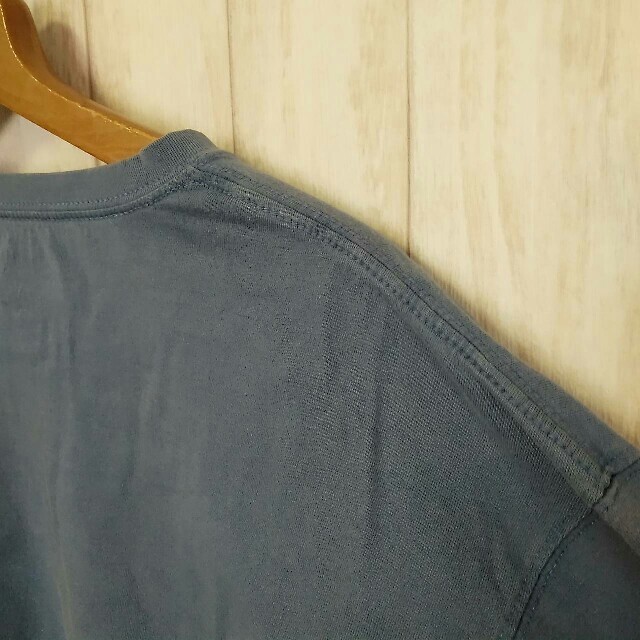 L.L.Bean(エルエルビーン)の古着 エルエルビーン 無地 ビッグシルエット Tシャツ くすみブルー XL メンズのトップス(Tシャツ/カットソー(半袖/袖なし))の商品写真