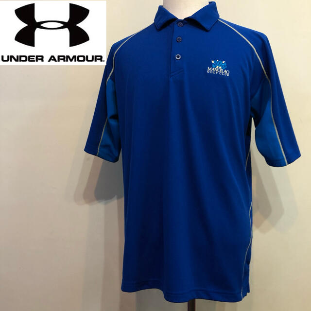 アンダーアーマー  ゴルフ MANGILAO ポロシャツ ブルー Lサイズ
