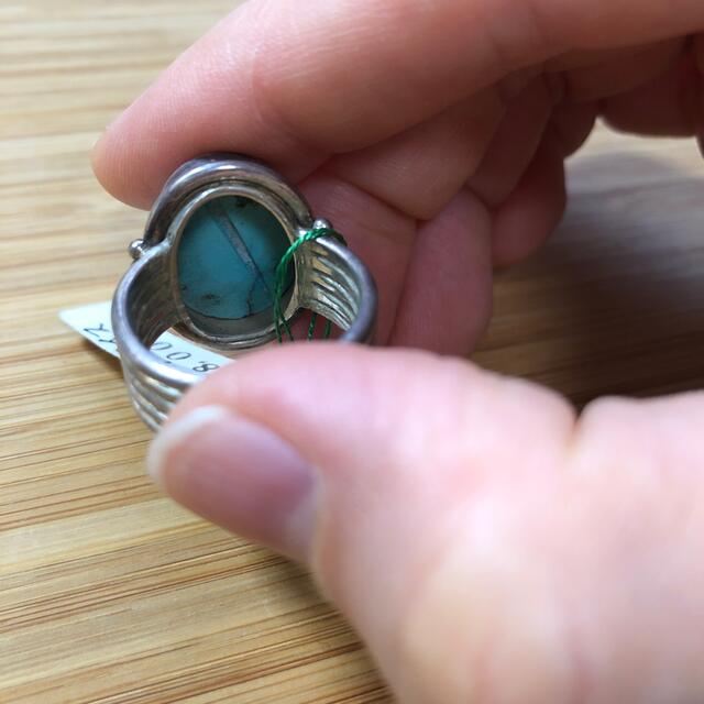 シルバーリング　ターコイズ　トルコ石 メンズのアクセサリー(リング(指輪))の商品写真