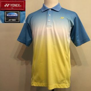 ヨネックス(YONEX)のヨネックス ゴルフ ベリークールポロシャツ ブルーイエロー グラデーション LL(ウエア)