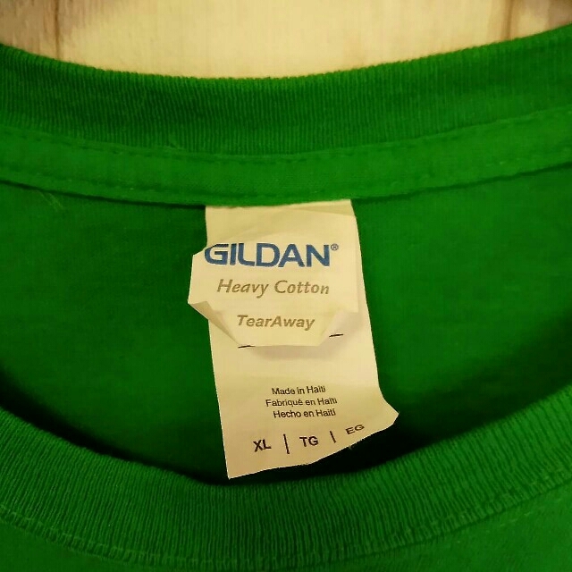 GILDAN(ギルタン)の古着 ギルダン 企業系 ビッグシルエット Tシャツ グリーン 緑 XL メンズのトップス(Tシャツ/カットソー(半袖/袖なし))の商品写真