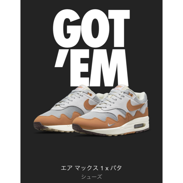 Nike air max1 Monarch 24.5cm patta