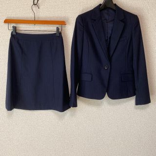 ユナイテッドアローズグリーンレーベルリラクシング(UNITED ARROWS green label relaxing)のグリーンレーベル スカートスーツ 上36下34 W62 濃紺 DMW(スーツ)