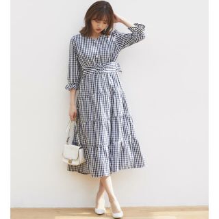 トッコ(tocco)の完売 新品 トッコ ギンガムチェック ティアード ワンピース(ロングワンピース/マキシワンピース)