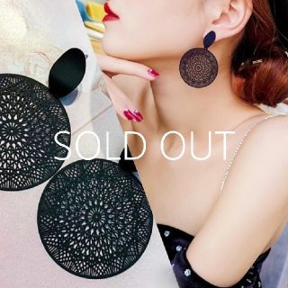 ザラ(ZARA)のꫛꫀꪝ◆インポートピアス◆限定1点要コメント◆透かしレース柄サークルピアス(ピアス)