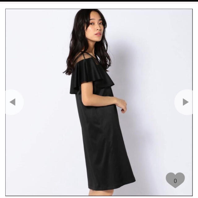 Khaju(カージュ)のKhaju:ショルダーレースワンピース ブラック　定価10000円 レディースのフォーマル/ドレス(ミディアムドレス)の商品写真