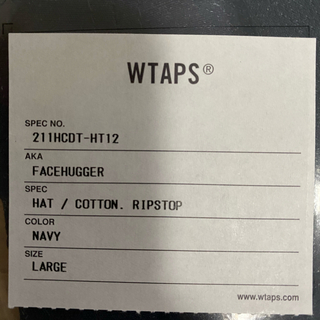 【新品・送料込み】Wtaps FACEHUGGERハット ネイビー Lサイズ