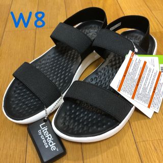 クロックス(crocs)の新品 新素材 クロックス ライトライドサンダル W8 24.5cm程度(サンダル)