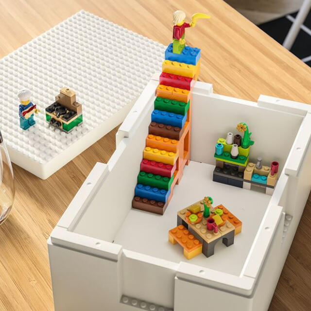 Lego(レゴ)のIKEA × LEGO  イケア コラボ　レゴボックス　中×2 小×1 セット インテリア/住まい/日用品のキッチン/食器(収納/キッチン雑貨)の商品写真