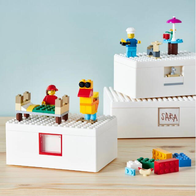 Lego(レゴ)のIKEA × LEGO  イケア コラボ　レゴボックス　中×2 小×1 セット インテリア/住まい/日用品のキッチン/食器(収納/キッチン雑貨)の商品写真