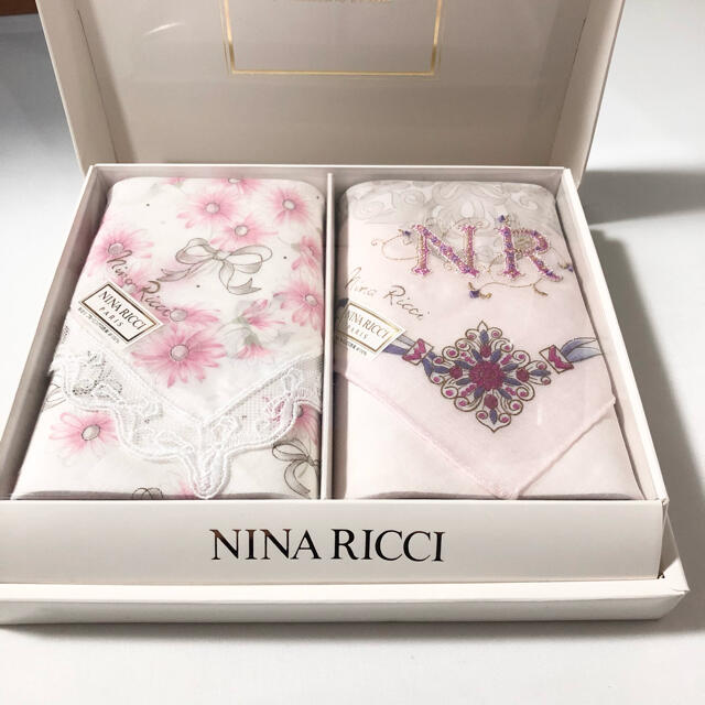 NINA RICCI - ニナリッチ ハンカチ2枚セット箱付き