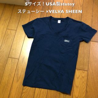 ステューシー(STUSSY)のSサイズ！USA製stussy ステューシー ×VELVA SHEEN 古着(Tシャツ/カットソー(半袖/袖なし))