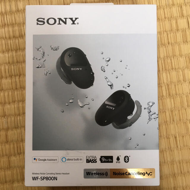 SONY ワイヤレスイヤホン WF-SP800N (B) ブラック - ヘッドフォン