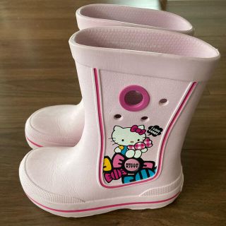 クロックス(crocs)のCrocs 子ども用長靴　ハローキティコラボ(長靴/レインシューズ)