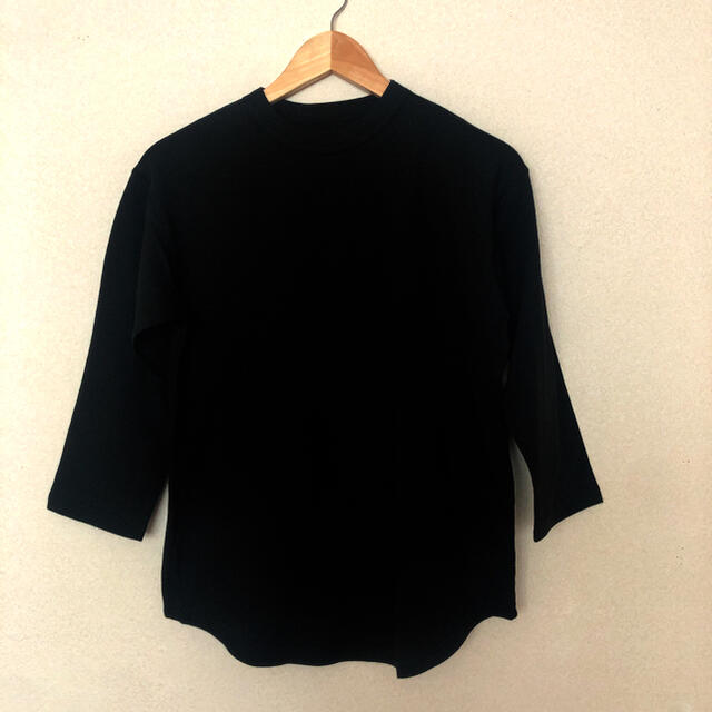 JOHNBULL(ジョンブル)のジョンブル　ライトスウェットシャツ　ブラック　無地　カットソー　綿100% レディースのトップス(Tシャツ(長袖/七分))の商品写真