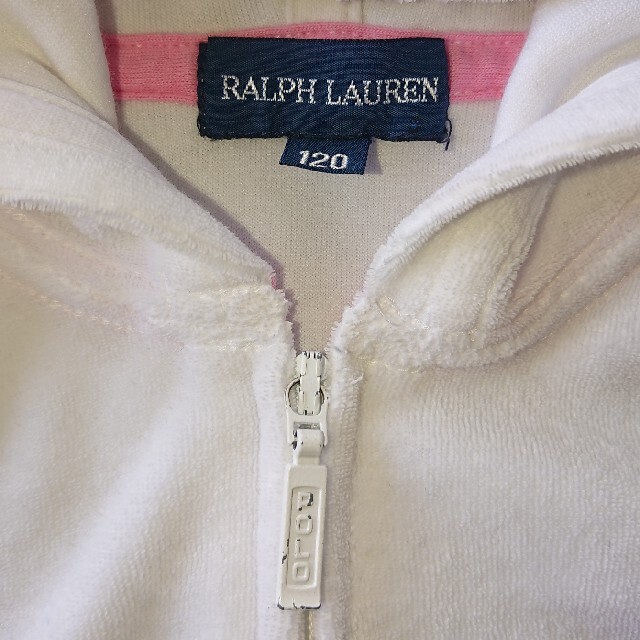 POLO RALPH LAUREN(ポロラルフローレン)のラルフローレン  RALPH LAURENワンポイント ジップアップ パーカー キッズ/ベビー/マタニティのキッズ服女の子用(90cm~)(Tシャツ/カットソー)の商品写真