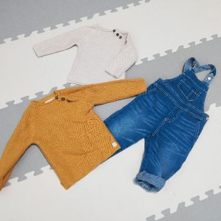 ザラキッズ(ZARA KIDS)のキッズ長袖　オーバーオール(ニット/セーター)