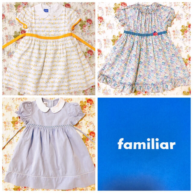 familiar(ファミリア)のファミリア 100cm ワンピース 3着セットで キッズ/ベビー/マタニティのキッズ服女の子用(90cm~)(ワンピース)の商品写真