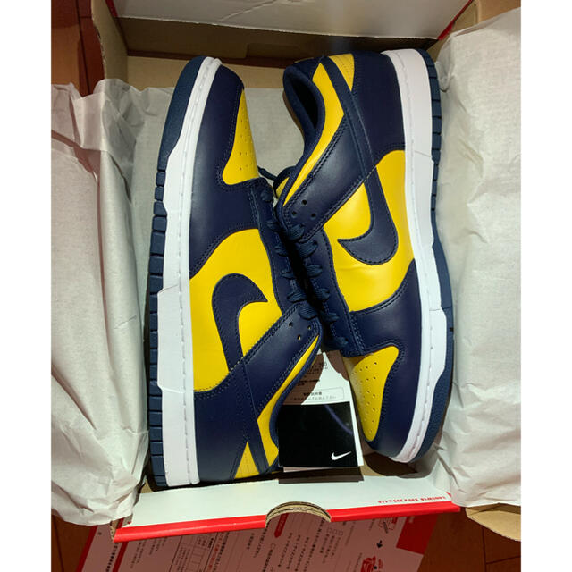 靴/シューズNIKE DUNK LOW "MICHIGAN" ナイキ ダンク ロー 29