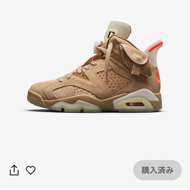 エアジョーダン6トラヴィススコットairjordan6travisscottメンズ