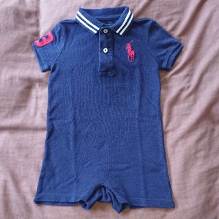 ポロラルフローレン(POLO RALPH LAUREN)のポロラルフローレン RALPH LAUREN 夏用 ロンパースビックポニー 紺(ロンパース)