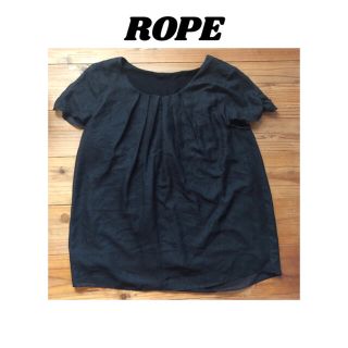 ロペ(ROPE’)の黒ブラウス　チュニック　ロペ(シャツ/ブラウス(半袖/袖なし))