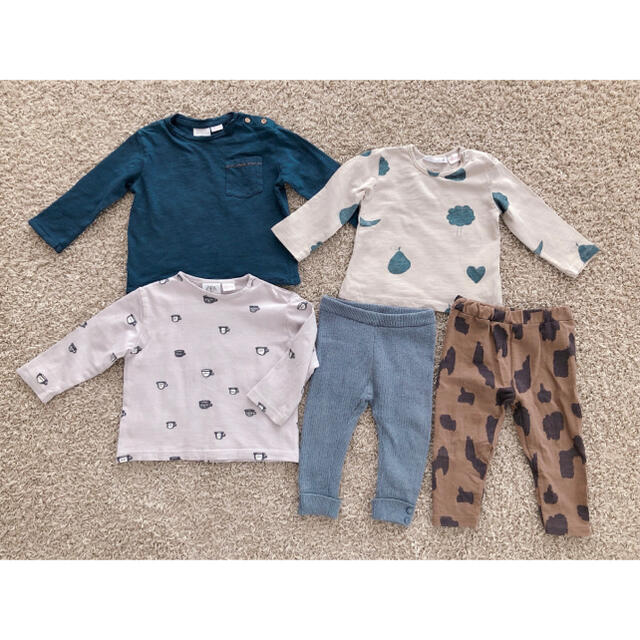 ZARA KIDS(ザラキッズ)のZARABABY 80cm ロンTパンツ5点セット♡ キッズ/ベビー/マタニティのベビー服(~85cm)(その他)の商品写真