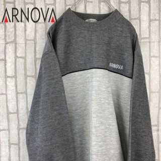 【 ARNOVA 】トレーナー　ワンポイント　90s ツートーンカラー　シンプル(Tシャツ/カットソー(七分/長袖))