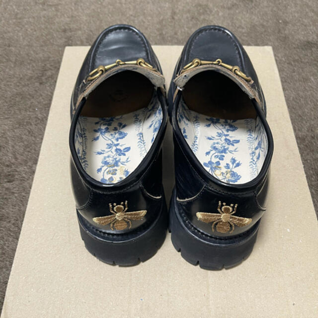 Gucci(グッチ)の【付属品完備】GUCCI ブラックレザー　ローファー　8 メンズの靴/シューズ(ブーツ)の商品写真