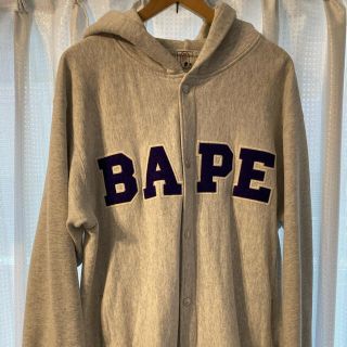 アベイシングエイプ(A BATHING APE)のA BATHING APE フード付きスタジャン風パーカー(パーカー)