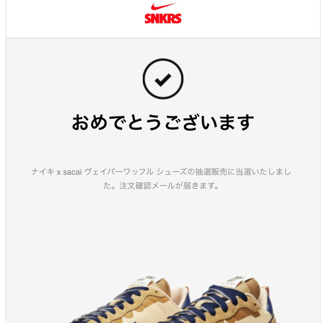 NIKE(ナイキ)のNIKE×sacai ヴェイパーワッフル　23.5cm  レディースの靴/シューズ(スニーカー)の商品写真