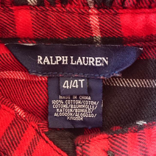 POLO RALPH LAUREN(ポロラルフローレン)のポロラルフローレン POLO RALPH LAURENチェック ワンピース 赤 キッズ/ベビー/マタニティのキッズ服女の子用(90cm~)(ワンピース)の商品写真