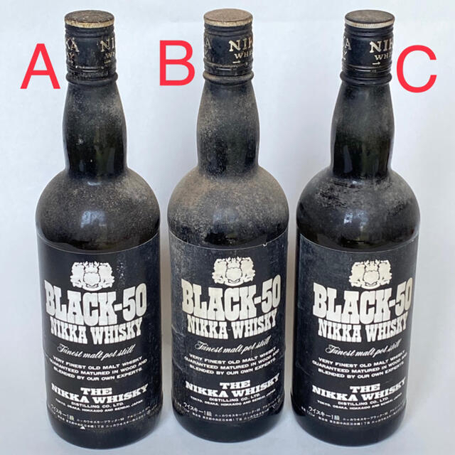 ニッカウヰスキー(ニッカウイスキー)のブラック-50 BLACK-50（720ml3本） 食品/飲料/酒の酒(ウイスキー)の商品写真