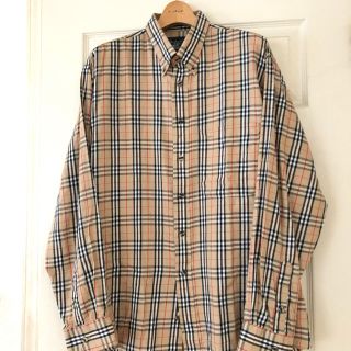 バーバリー(BURBERRY)の【美品】バーバリー Burberryノバチェック メンズ シャツＬサイズ (シャツ)