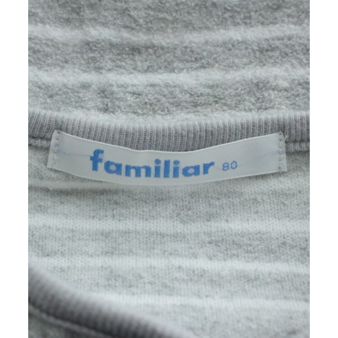 familiar(ファミリア)のfamiliar ファミリア ブルゾン（その他） 80 グレーx白(ボーダー) 【古着】【中古】 キッズ/ベビー/マタニティのキッズ服女の子用(90cm~)(ジャケット/上着)の商品写真